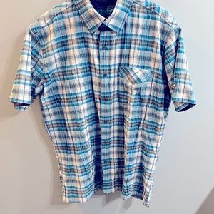 KHUL men’s plaid button down shirt size L